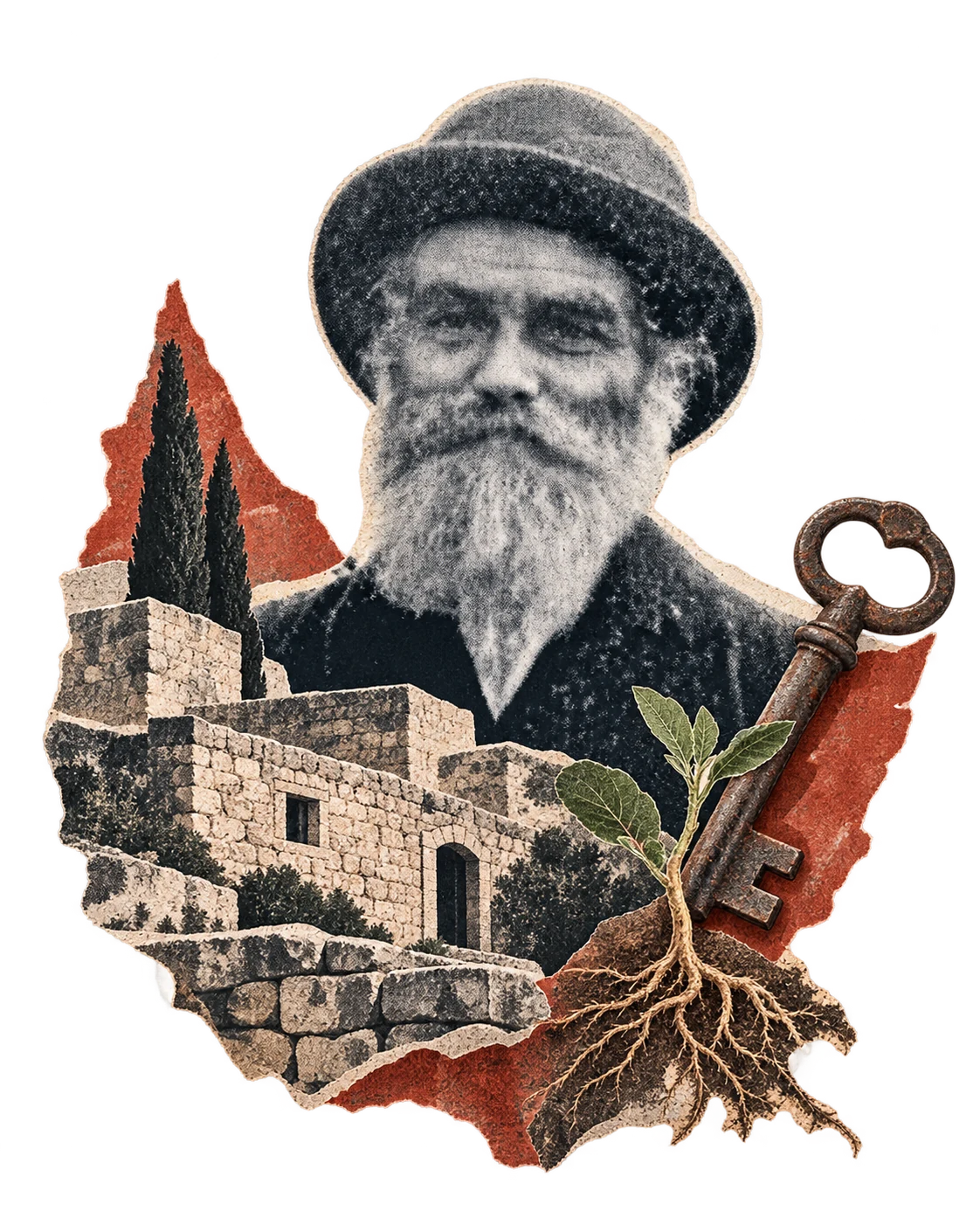 קולאז׳ בהשראת הסיפור על אלתר שוורץ