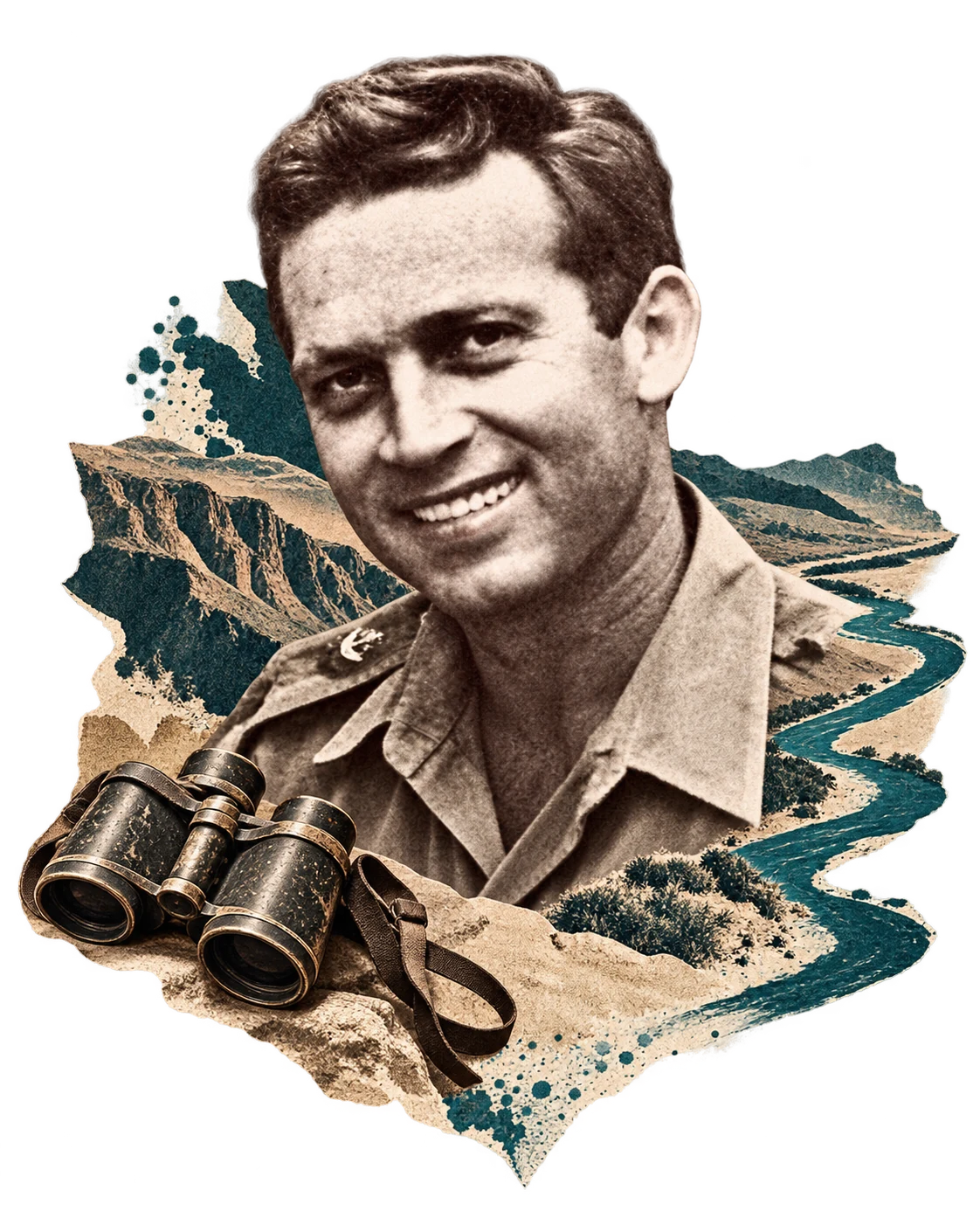 קולאז׳ בהשראת הסיפור על אריק רגב