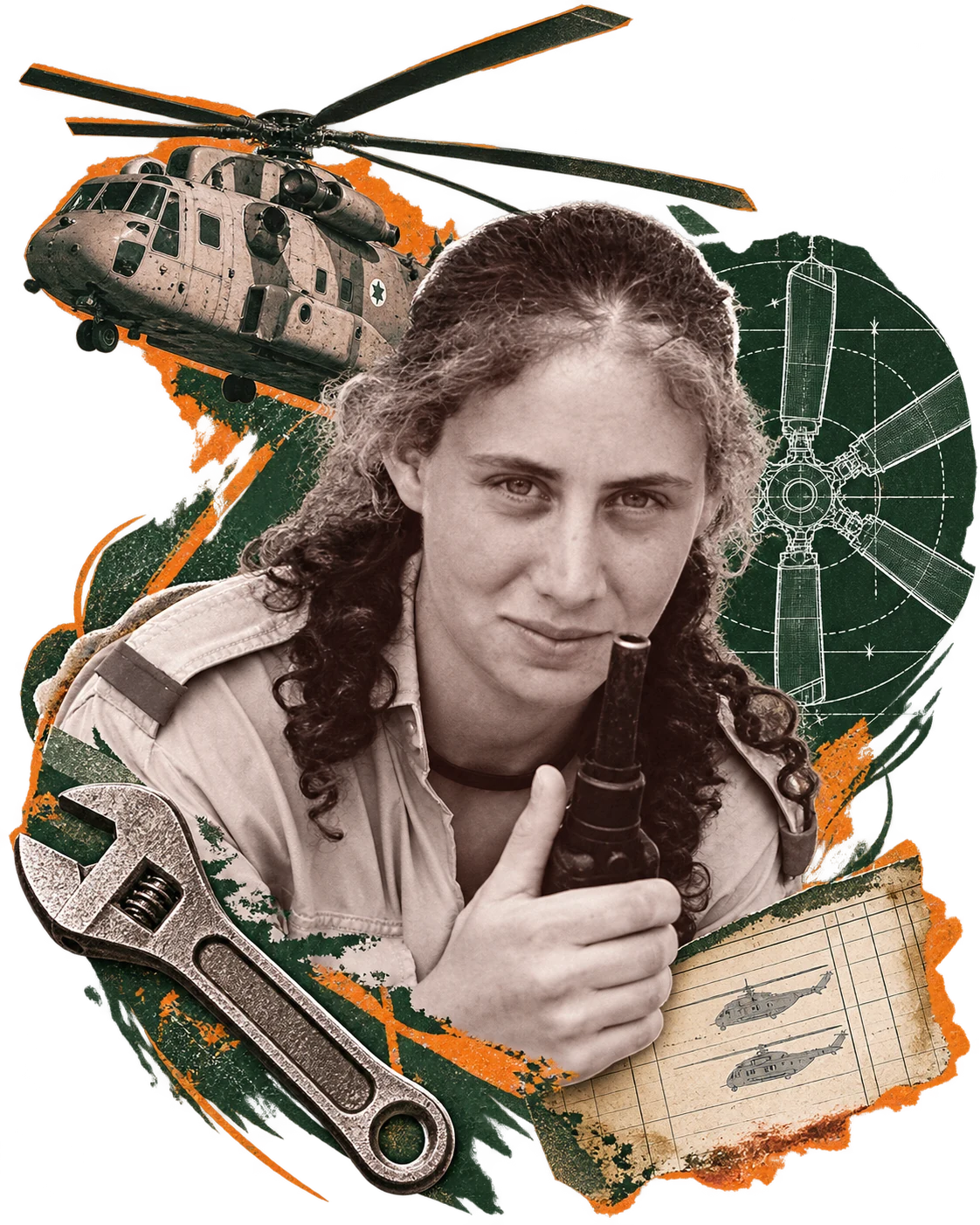 קולאז׳ בהשראת הסיפור על קרן טנדלר